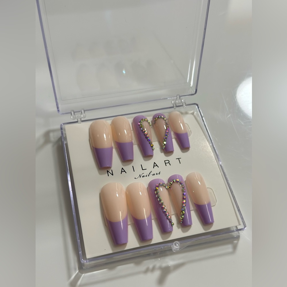 NAILART Lilac Coffin Press On Nails